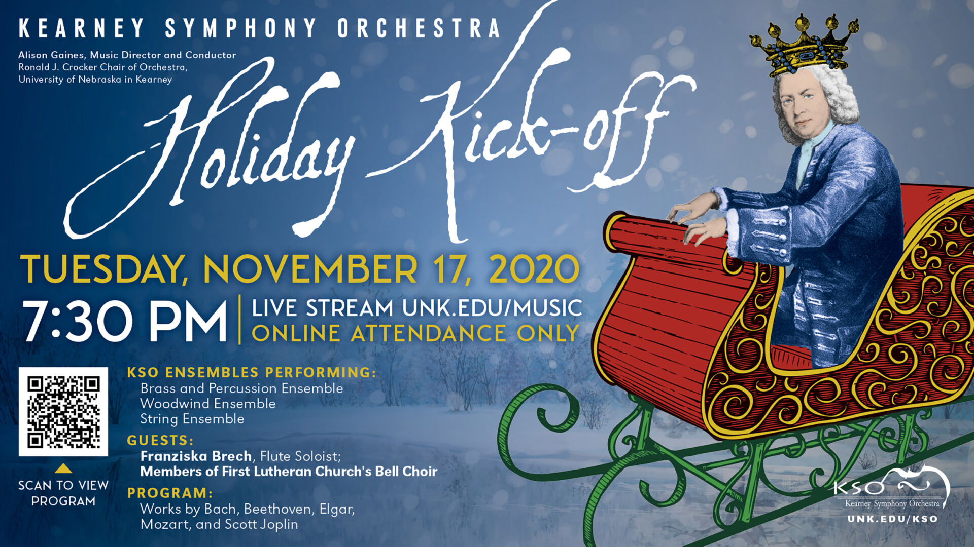 Kearney Symphony Orchestra performing virtual holiday concert